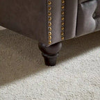 Divano a 3 posti Chesterfield 85.5 in tessuto tecnico con cuscini