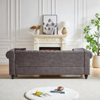 Divano a 3 posti Chesterfield 85.5 in tessuto tecnico con cuscini