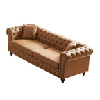 Divano a 3 posti Chesterfield 85.5 in tessuto tecnico con cuscini