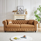 Divano a 3 posti Chesterfield 85.5 in tessuto tecnico con cuscini