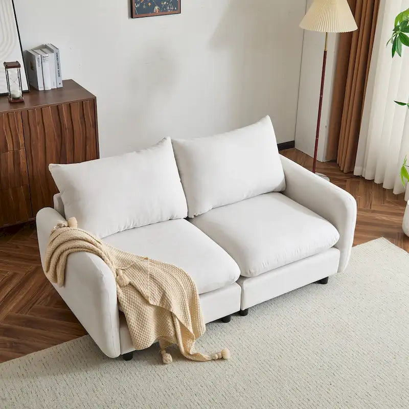 - Divano modulare a 2 posti Evelyn Modern in tessuto