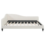 Divano Letto con Struttura a L e Piedini in Legno