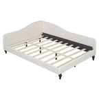 Divano Letto con Struttura a L e Piedini in Legno
