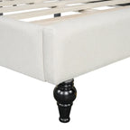 Divano Letto con Struttura a L e Piedini in Legno