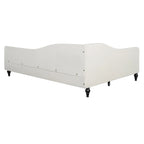 Divano Letto con Struttura a L e Piedini in Legno