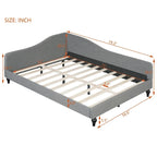 Divano Letto con Struttura a L e Piedini in Legno