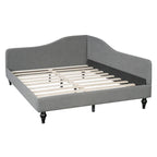 Divano Letto con Struttura a L e Piedini in Legno