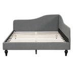 Divano Letto con Struttura a L e Piedini in Legno