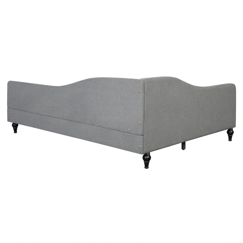 Divano Letto con Struttura a L e Piedini in Legno