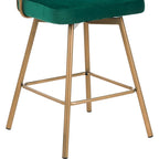 Bremen 180Sgabelli da bancone girevoli in velluto con gambe in metallo (set da 2)