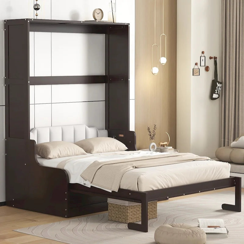 Letto a scomparsa matrimoniale moderno con cuscino