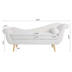 Chaise longue 70,86W con bracciolo a voluta