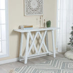 Consolle e Tavolo d'ingresso rustico bianco - 32,5 A x 47,9 L x 15 P