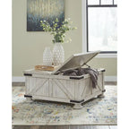 Signature Design by Tavolino da caffè con contenitore Carynhurst - 91,44 L x 91,44 P x 45,72 A cm