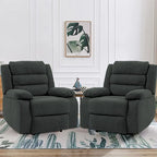 Set di 2 moderne poltrone reclinabili manuali regolabili