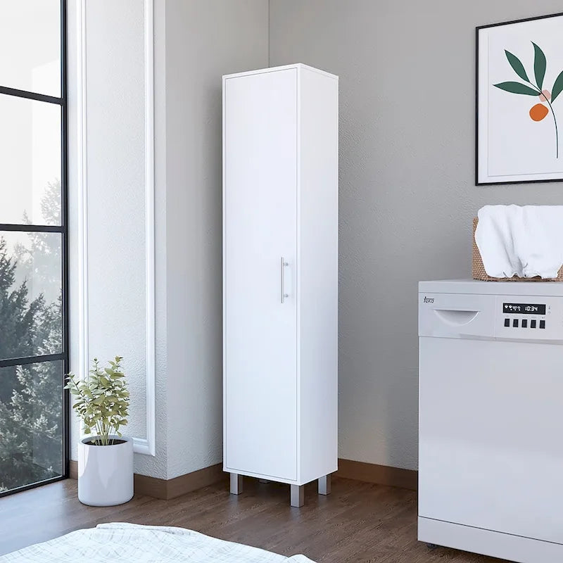 Laska 71 Tall 5-Shelves Storage Cabinet Broom Closet - N/A