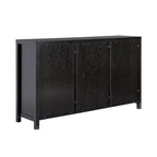 Credenza 2 ante 147 cm con pannelli in rattan ad arco