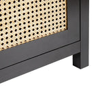 Credenza 2 ante 147 cm con pannelli in rattan ad arco