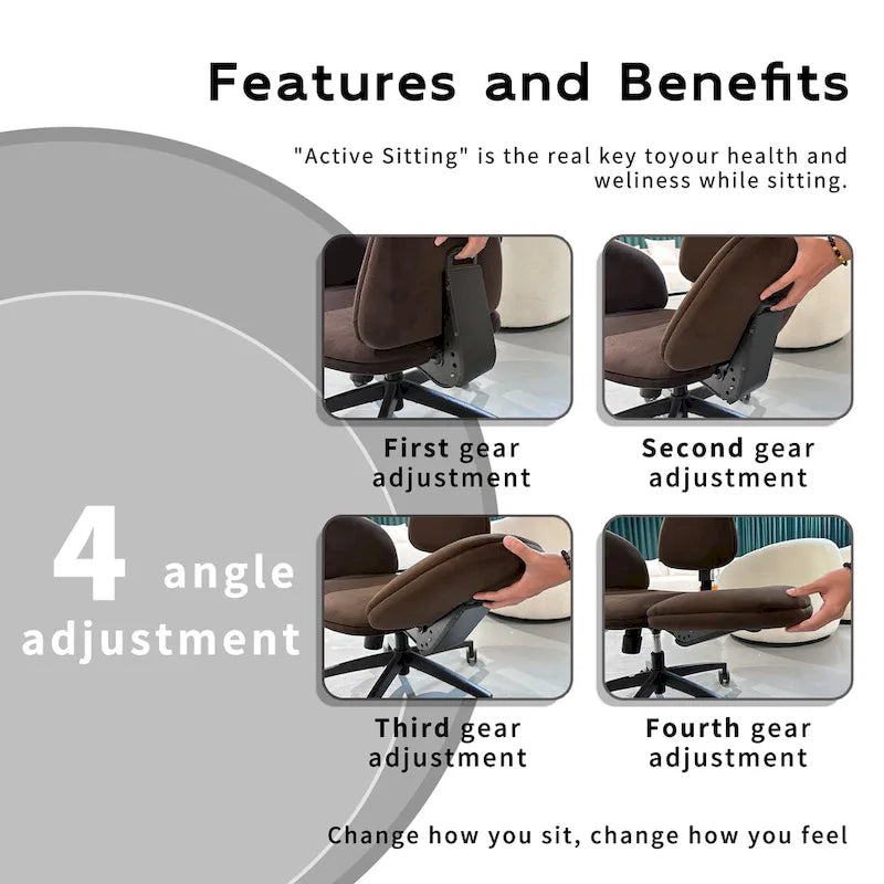 Sedia da meditazione ergonomica nera regolabile, multiposizione, per casa/ufficio