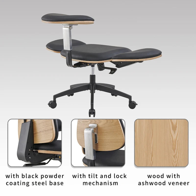 Sedia da meditazione ergonomica nera regolabile, multiposizione, per casa/ufficio