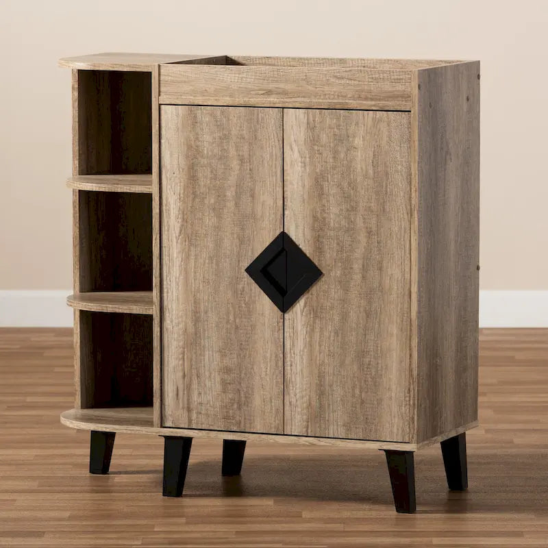 Gales mobile portascarpe rustico moderno e contemporaneo a 2 ante