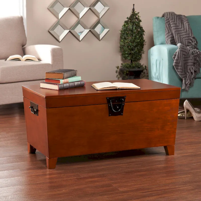 Tavolino da caffè e set di 2 tavolini laterali Liatris Oak Wood Trunk