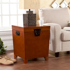 Tavolino da caffè e set di 2 tavolini laterali Liatris Oak Wood Trunk