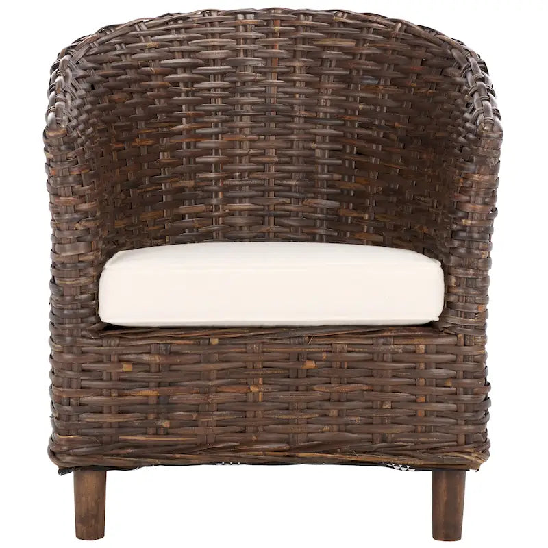 Poltrona a botte Charla in rattan con cuscino - 73,9 x 69,1 x 83,1 cm - 74Lx69Px84H