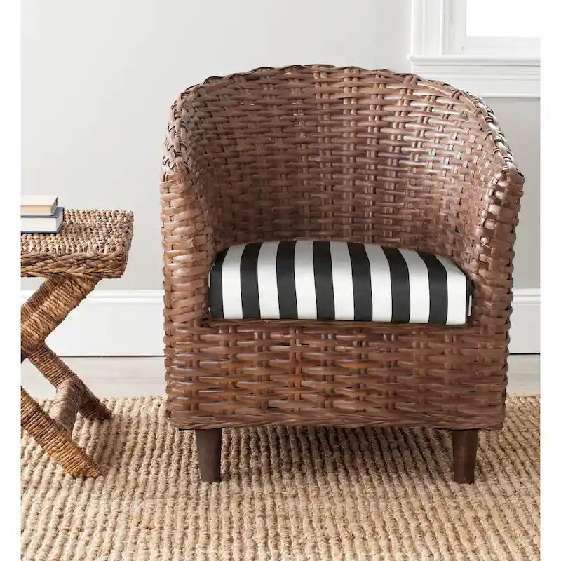 Poltrona a botte Charla in rattan con cuscino - 73,9 x 69,1 x 83,1 cm - 74Lx69Px84H