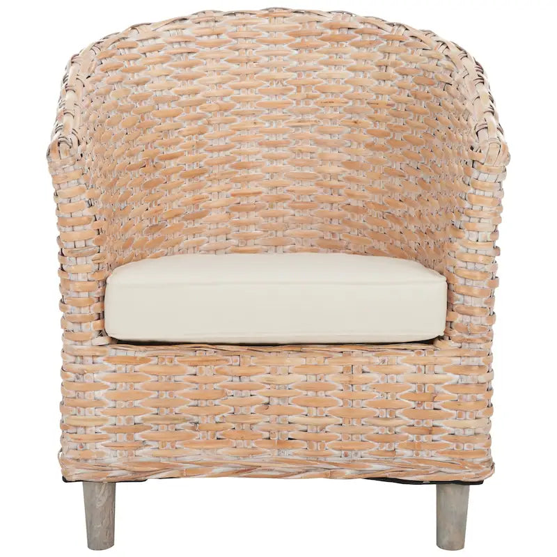 Poltrona a botte Charla in rattan con cuscino - 73,9 x 69,1 x 83,1 cm - 74Lx69Px84H