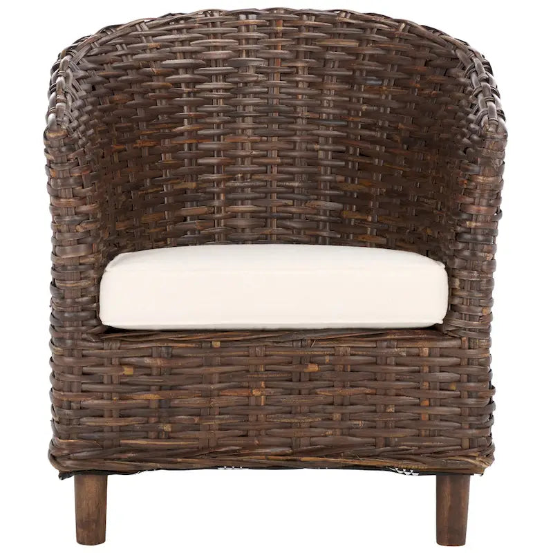 Poltrona a botte Charla in rattan con cuscino - 73,9 x 69,1 x 83,1 cm - 74Lx69Px84H