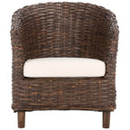 Poltrona a botte Charla in rattan con cuscino - 73,9 x 69,1 x 83,1 cm - 74Lx69Px84H