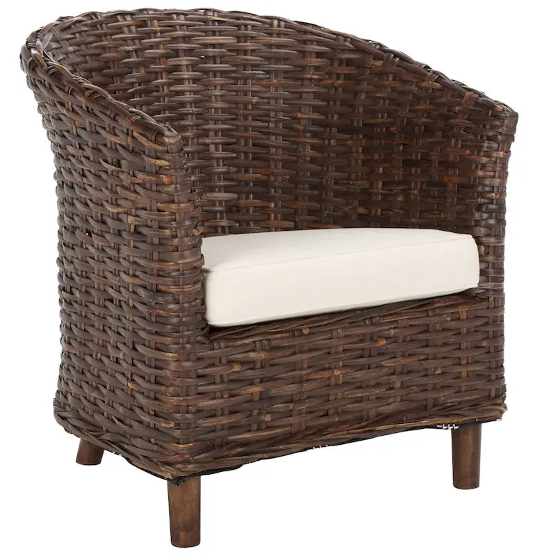 Poltrona a botte Charla in rattan con cuscino - 73,9 x 69,1 x 83,1 cm - 74Lx69Px84H