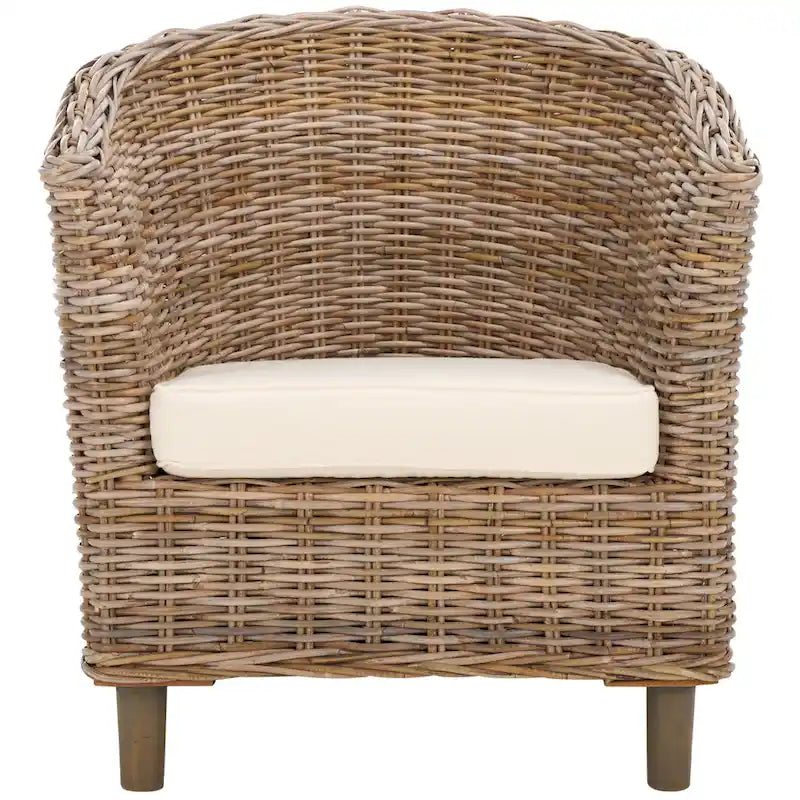 Poltrona a botte Charla in rattan con cuscino - 73,9 x 69,1 x 83,1 cm - 74Lx69Px84H