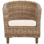 Poltrona a botte Charla in rattan con cuscino - 73,9 x 69,1 x 83,1 cm - 74Lx69Px84H