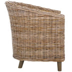 Poltrona a botte Charla in rattan con cuscino - 73,9 x 69,1 x 83,1 cm - 74Lx69Px84H