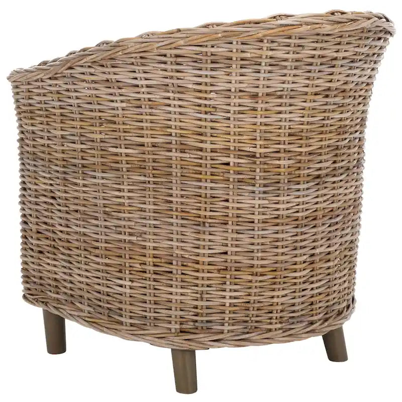 Poltrona a botte Charla in rattan con cuscino - 73,9 x 69,1 x 83,1 cm - 74Lx69Px84H