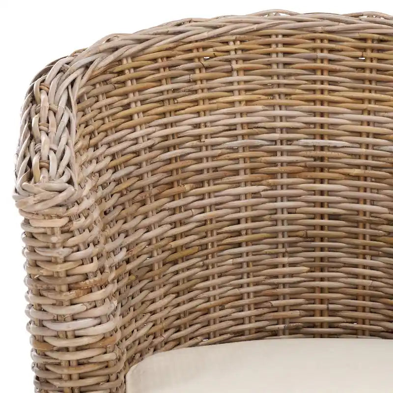 Poltrona a botte Charla in rattan con cuscino - 73,9 x 69,1 x 83,1 cm - 74Lx69Px84H