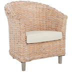 Poltrona a botte Charla in rattan con cuscino - 73,9 x 69,1 x 83,1 cm - 74Lx69Px84H