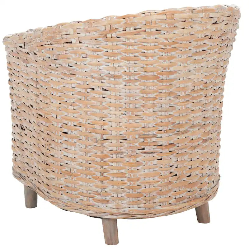 Poltrona a botte Charla in rattan con cuscino - 73,9 x 69,1 x 83,1 cm - 74Lx69Px84H