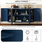Credenza di lusso leggera con ripiani regolabili e ampio spazio di archiviazione