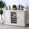   Hish Rustic White 57-inch Wood 5-shelf Buffet Server