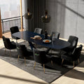 Sedie da pranzo moderne in velluto glamour, set da 8