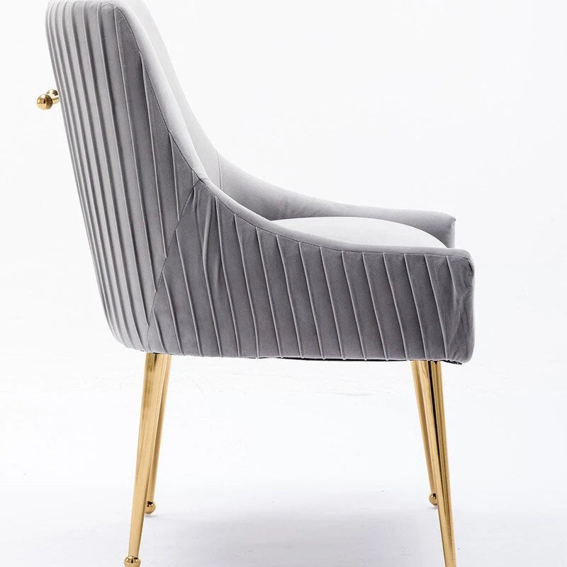 Sedie da pranzo moderne in velluto glamour, set da 8
