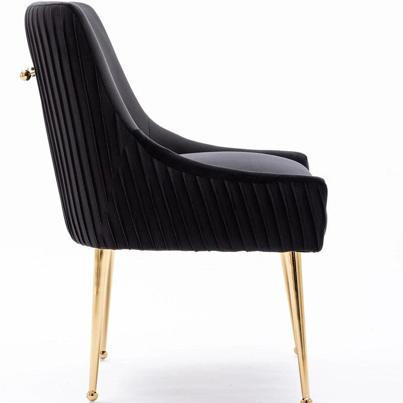 Sedie da pranzo moderne in velluto glamour, set da 8