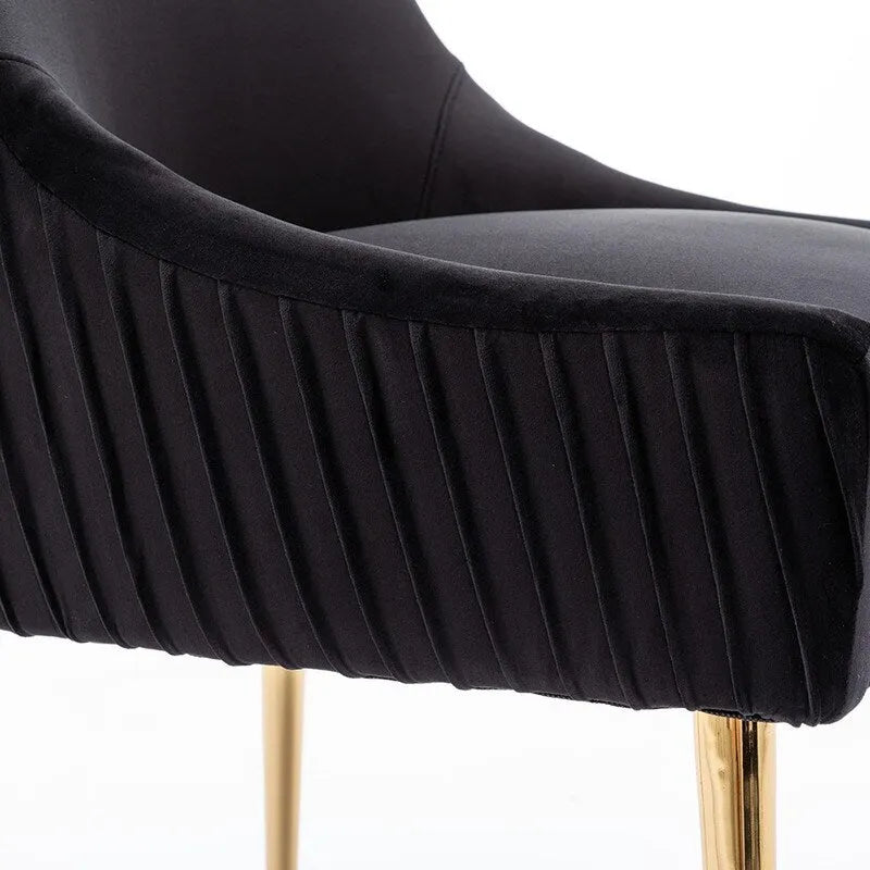 Sedie da pranzo moderne in velluto glamour, set da 8