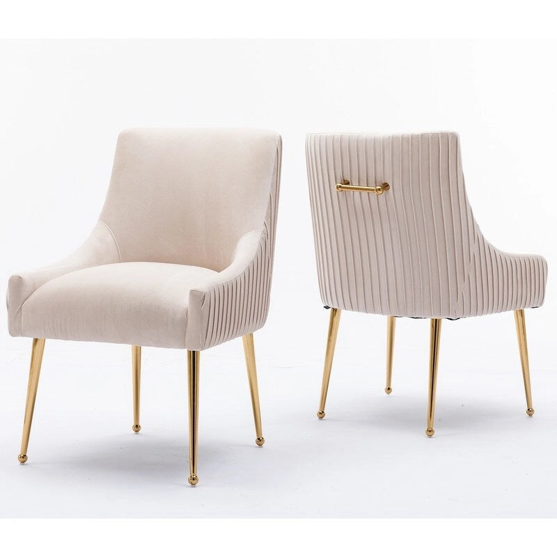 Sedie da pranzo moderne in velluto glamour, set da 8