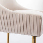 Sedie da pranzo moderne in velluto glamour, set da 8