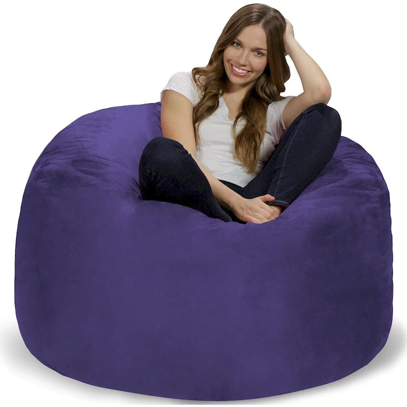 Poltrona sacco in memory foam da 4 piedi con fodera rimovibile