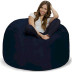 Poltrona sacco in memory foam da 4 piedi con fodera rimovibile